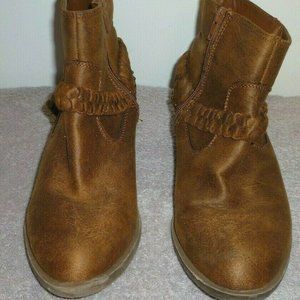 OXOX cowgirl boots,Ankle,Brown,Zipper,Size 7.5